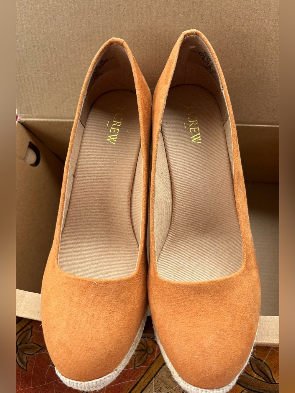 J. Crew Clay Suede Espadrille Wedges